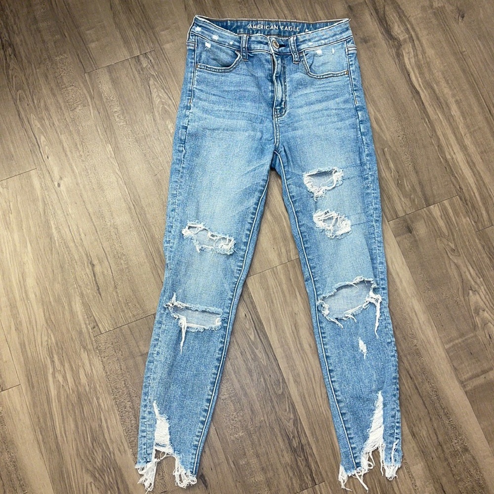 American eagle super high rise jegging crop